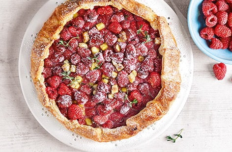 Image of "Raspberry and marzipan galette"