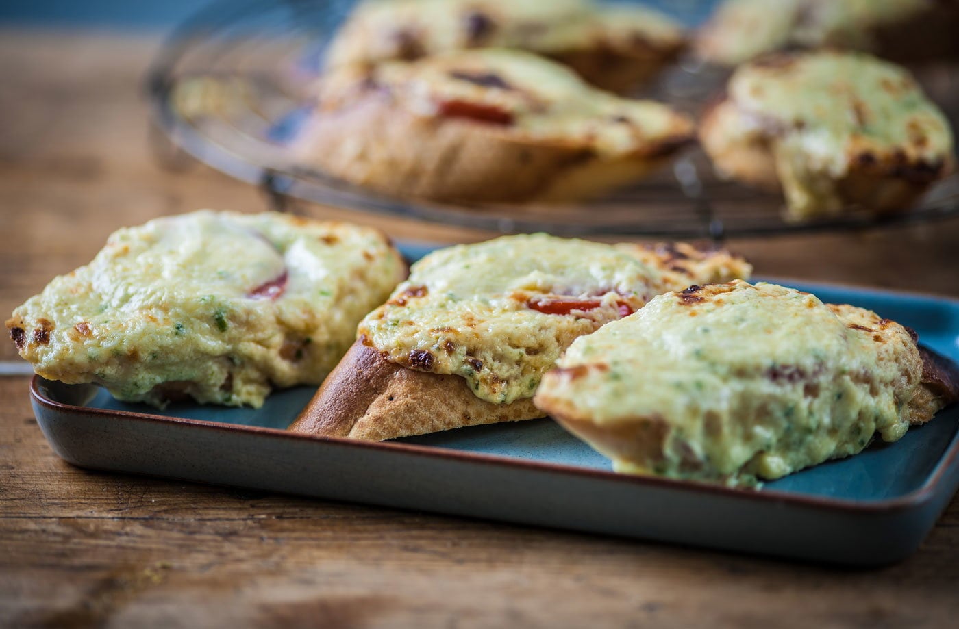 Adam Gray's easy cheesy tomato rarebits