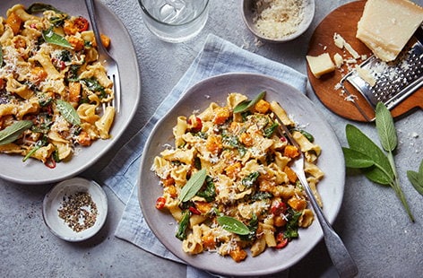 Image of "Butternut squash and sage pasta"