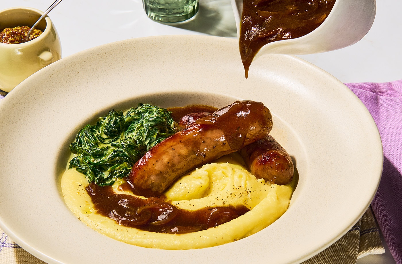 Sausages with aligot