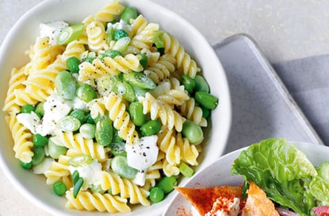 Image of "Broad bean pasta salad"