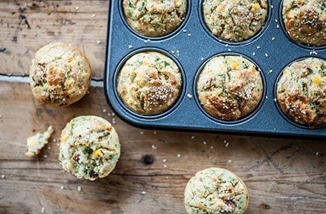 Image of "Marcus Wareing’s sweetcorn and tomato muffins"
