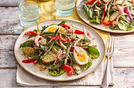 Image of "Charred greens and tuna Niçoise"