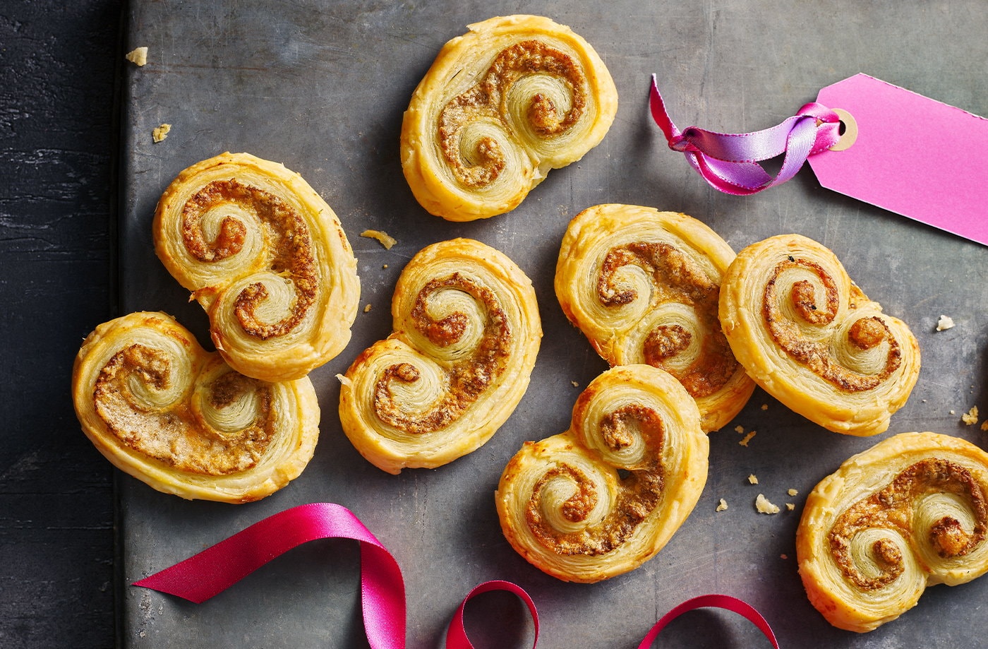 Parmesan and olive palmiers