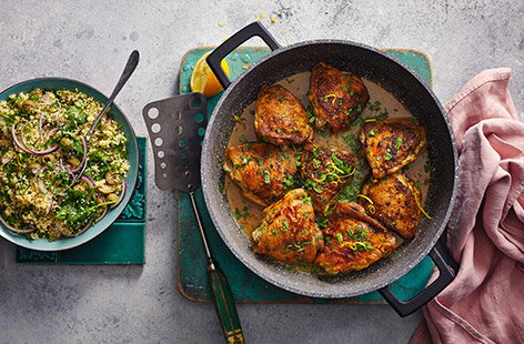 Image of "Moroccan-style braised chicken thighs"