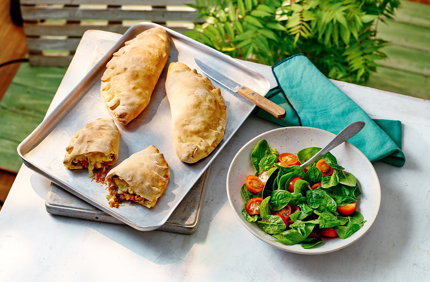 Tuna melt calzone