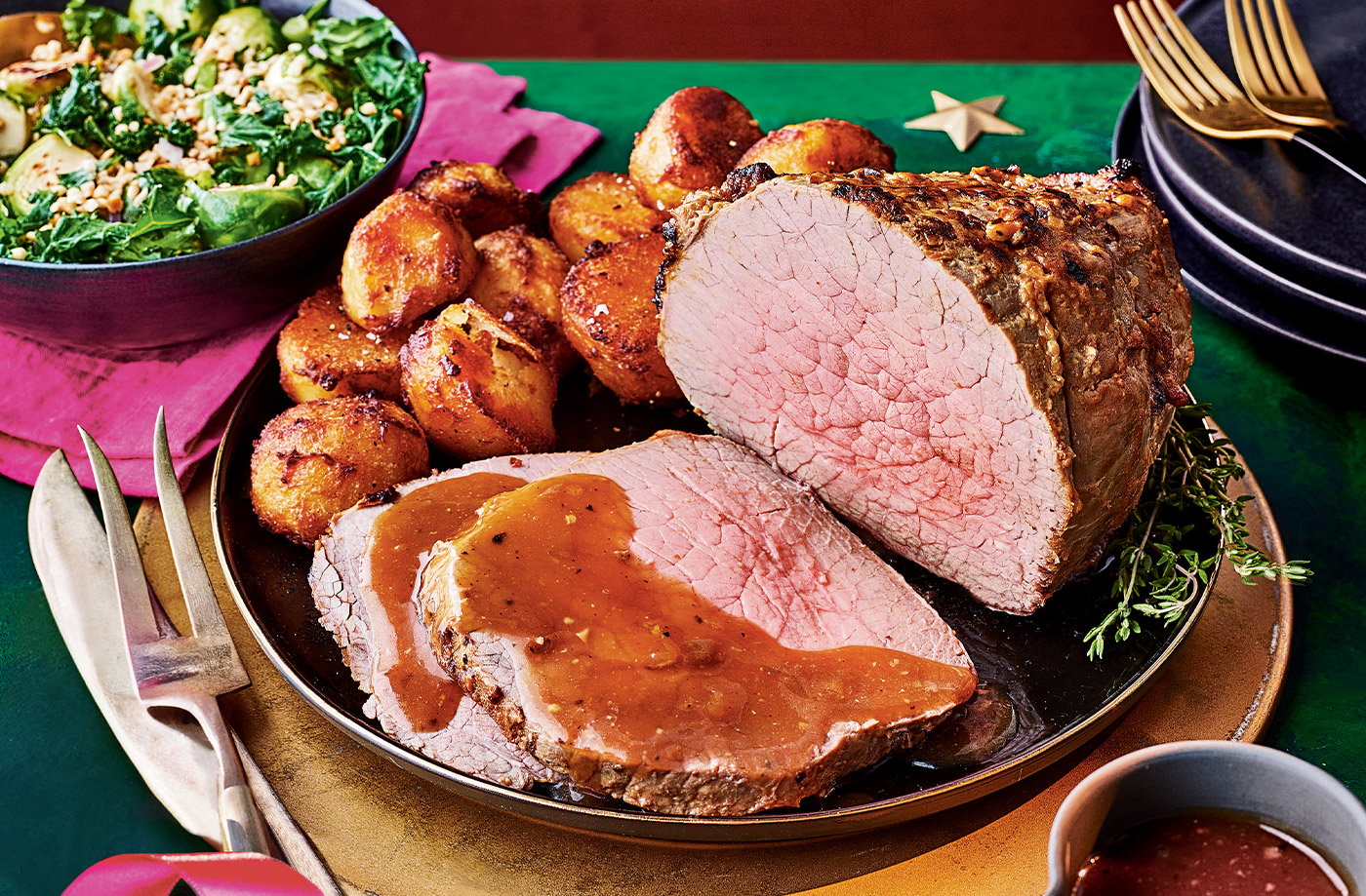 Horseradish and miso roast beef