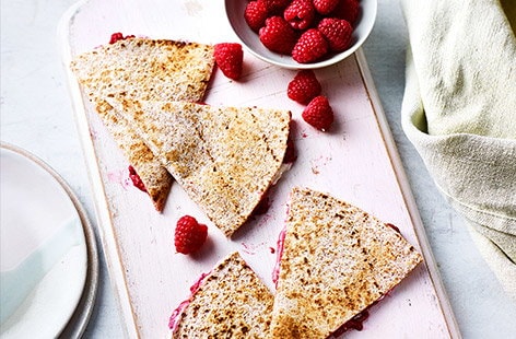 Image of "Raspberry quesadillas"