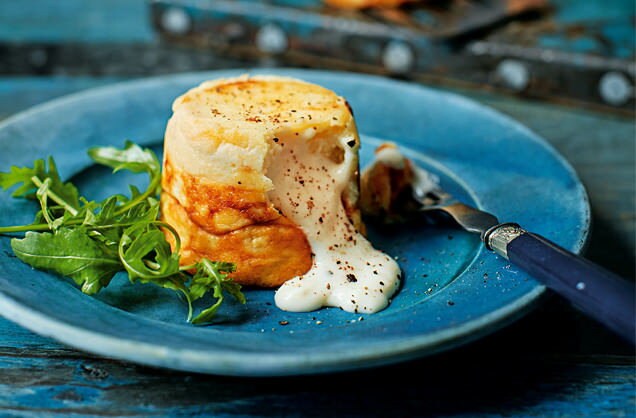 Oozy cauliflower cakes
