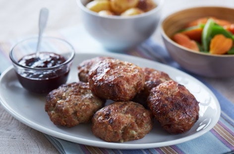 Image of "Turkey burgers with cranberry glaze "
