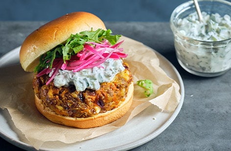 Image of "Carrot and feta burgers"