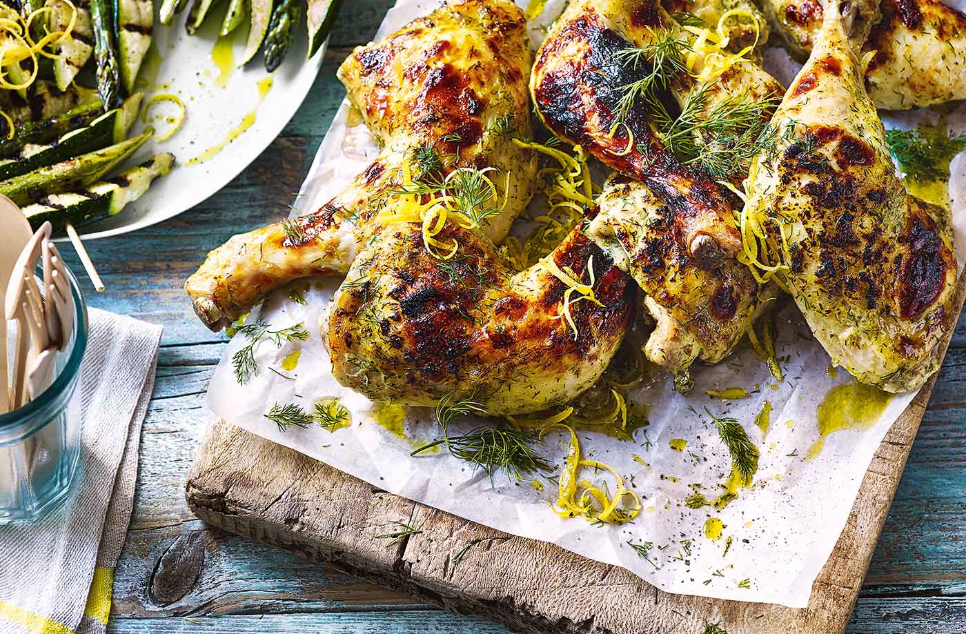 Dill and buttermilk chicken legs