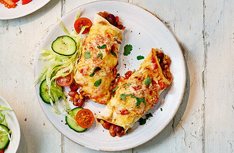 Image of "Quick bean enchiladas"