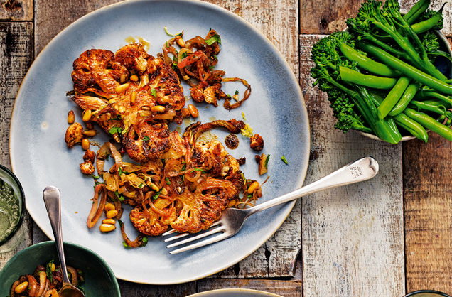 Spiced cauliflower steaks