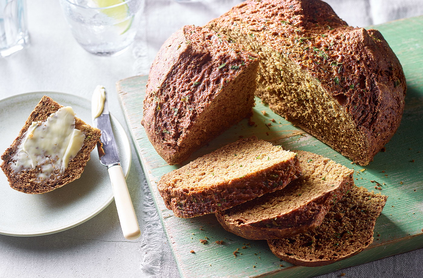 Slow-cooker soda bread with spring herbs