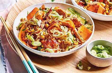Image of "Gochujang chicken noodle salad"