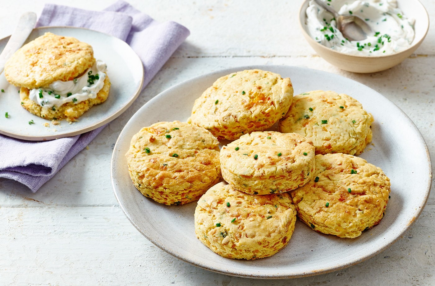 Dairy-free cheese and chive scones