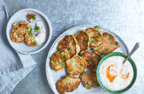 Image of "Mini pea pancakes"