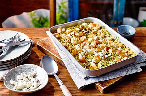 Image of "Courgette orzo traybake"