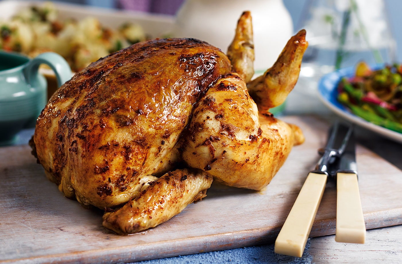 Moroccan-spiced roast chicken