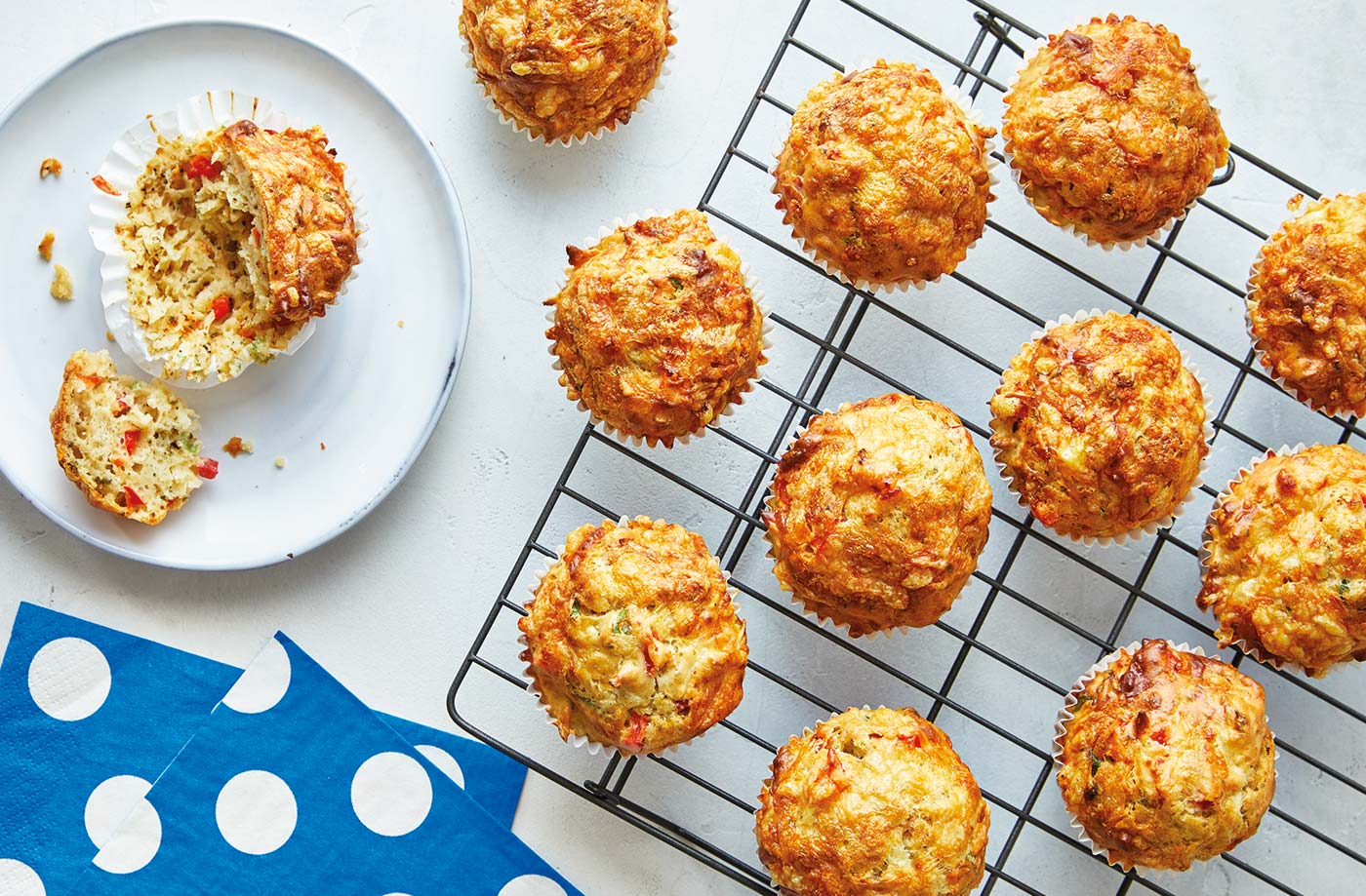 Pepper and parsnip savoury muffins