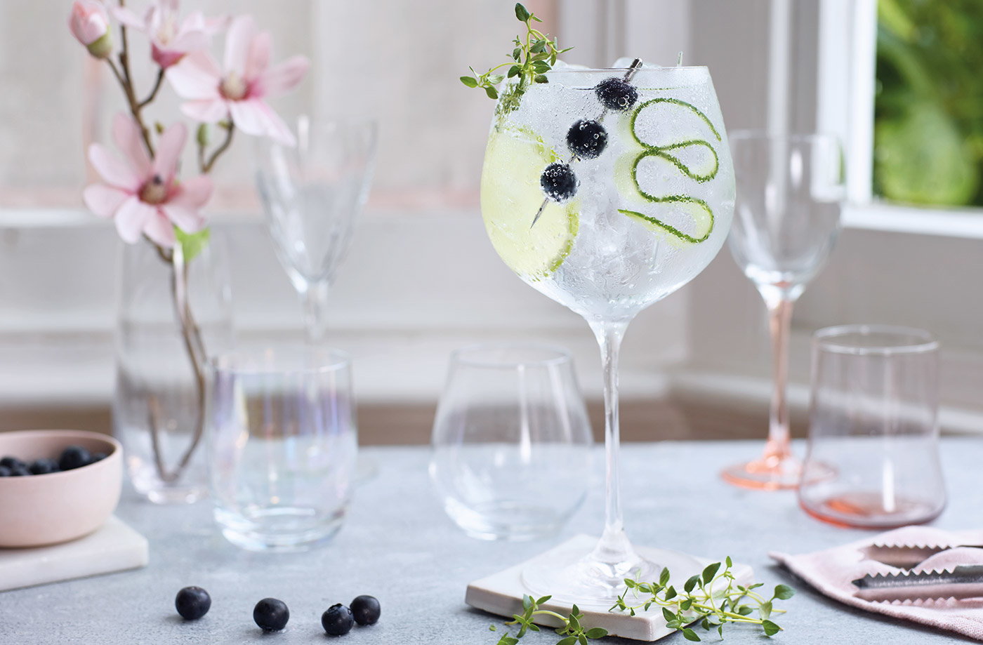 Sparkling gin cocktail