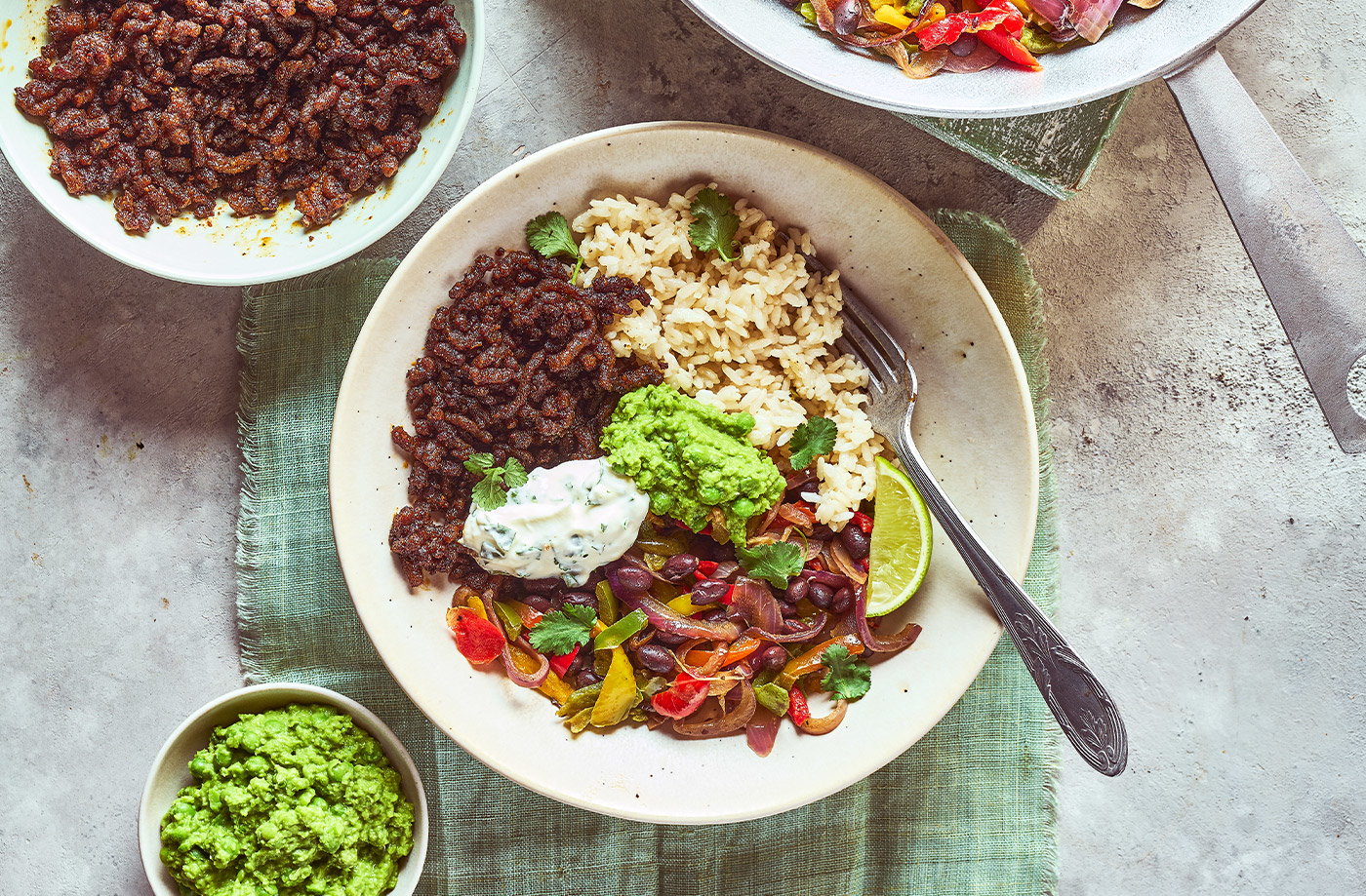 Fajita rice bowls