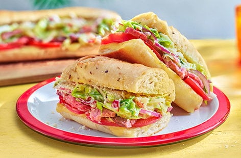 Image of "Leftover beef 'grinder' sandwich"