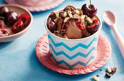 Image of "Black Forest brownie sundae"