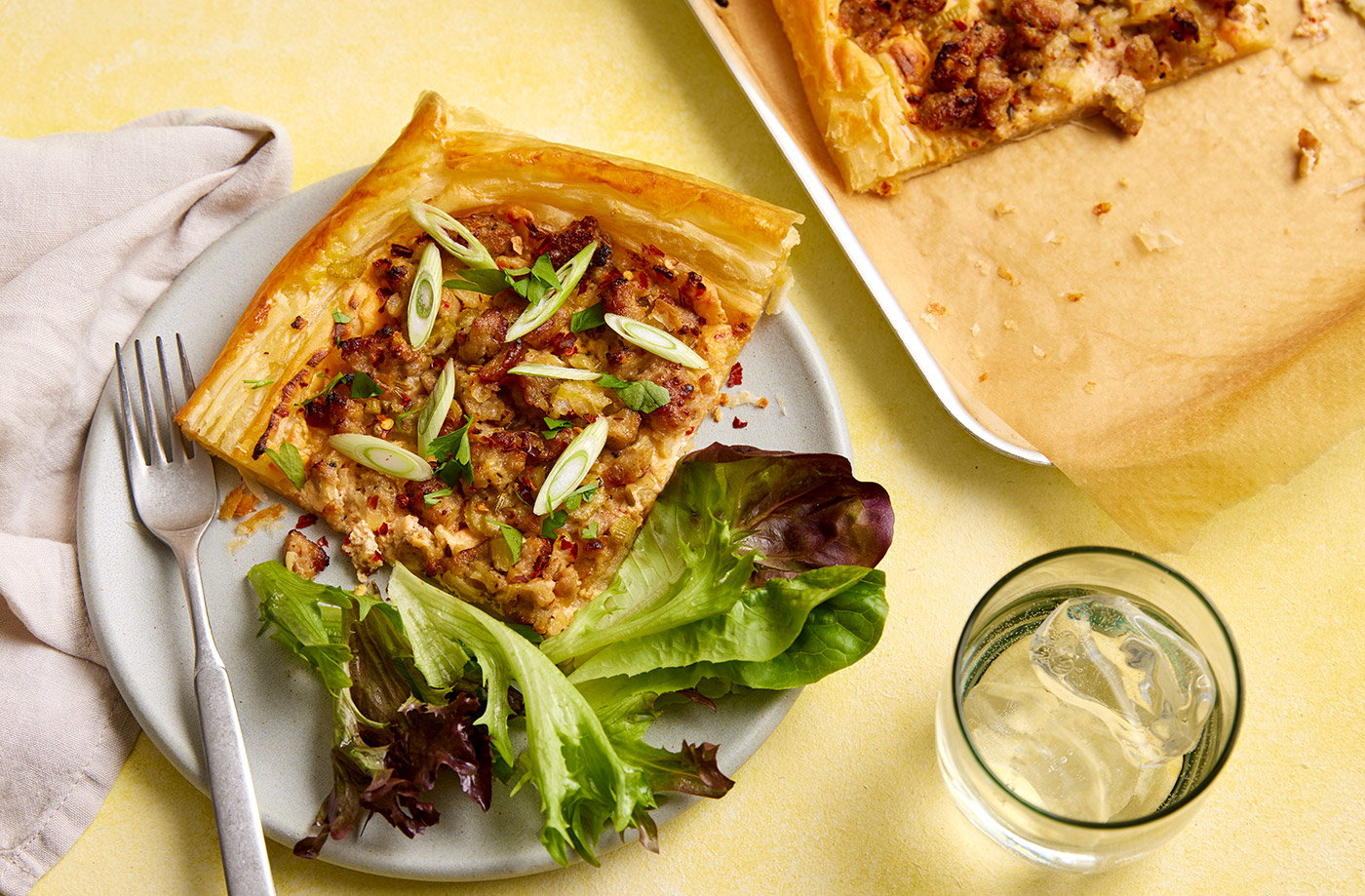 Spicy sausage tart