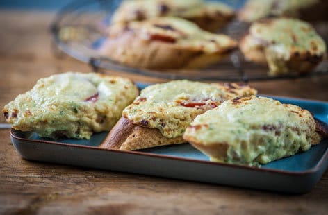 Image of "Adam Gray's easy cheesy tomato rarebits"