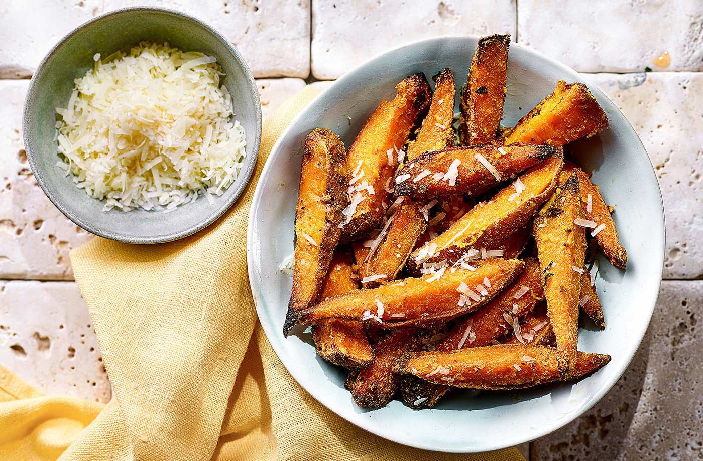 Crunchy sweet potato wedges