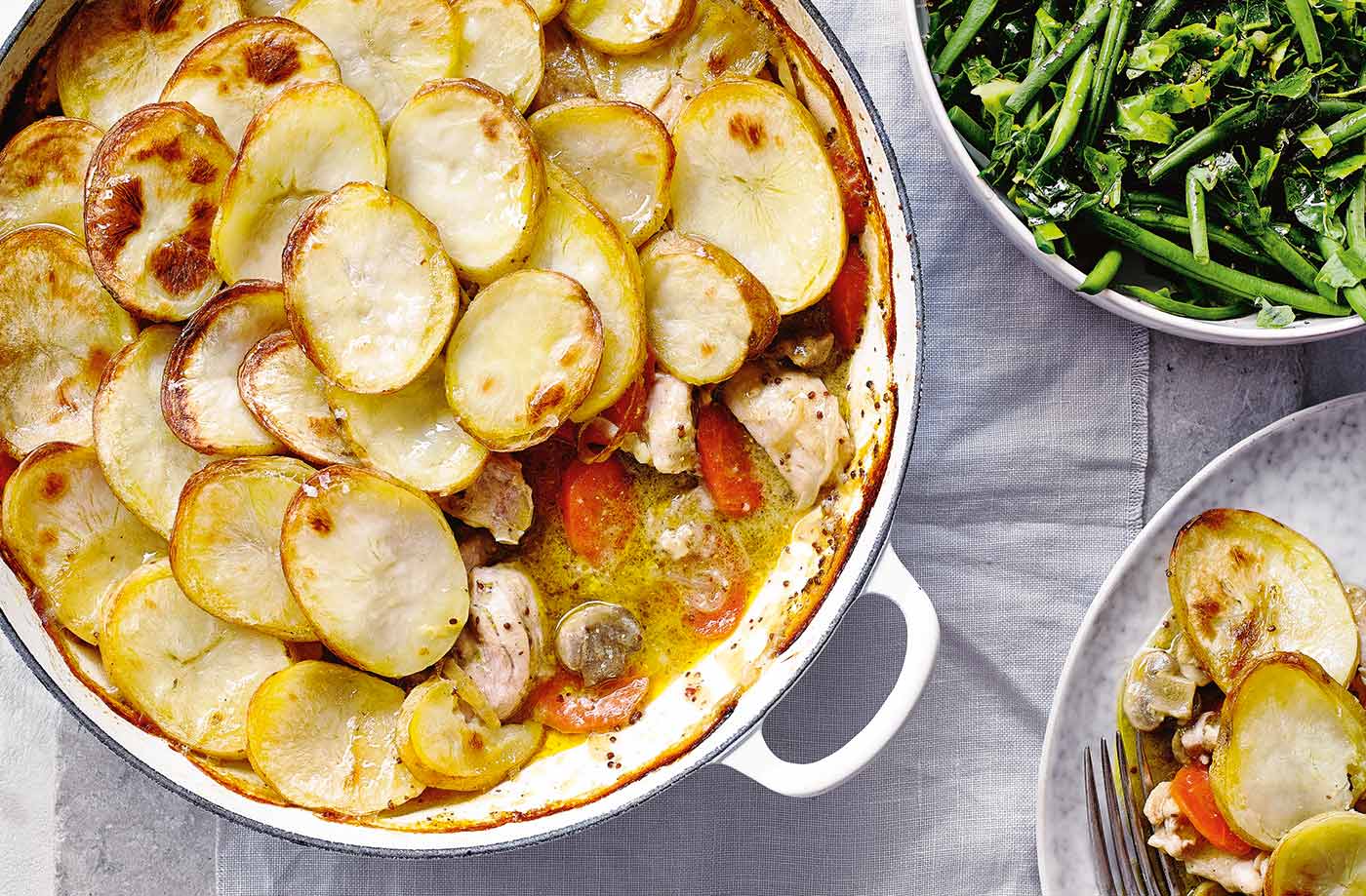 Chicken and mushroom hotpot