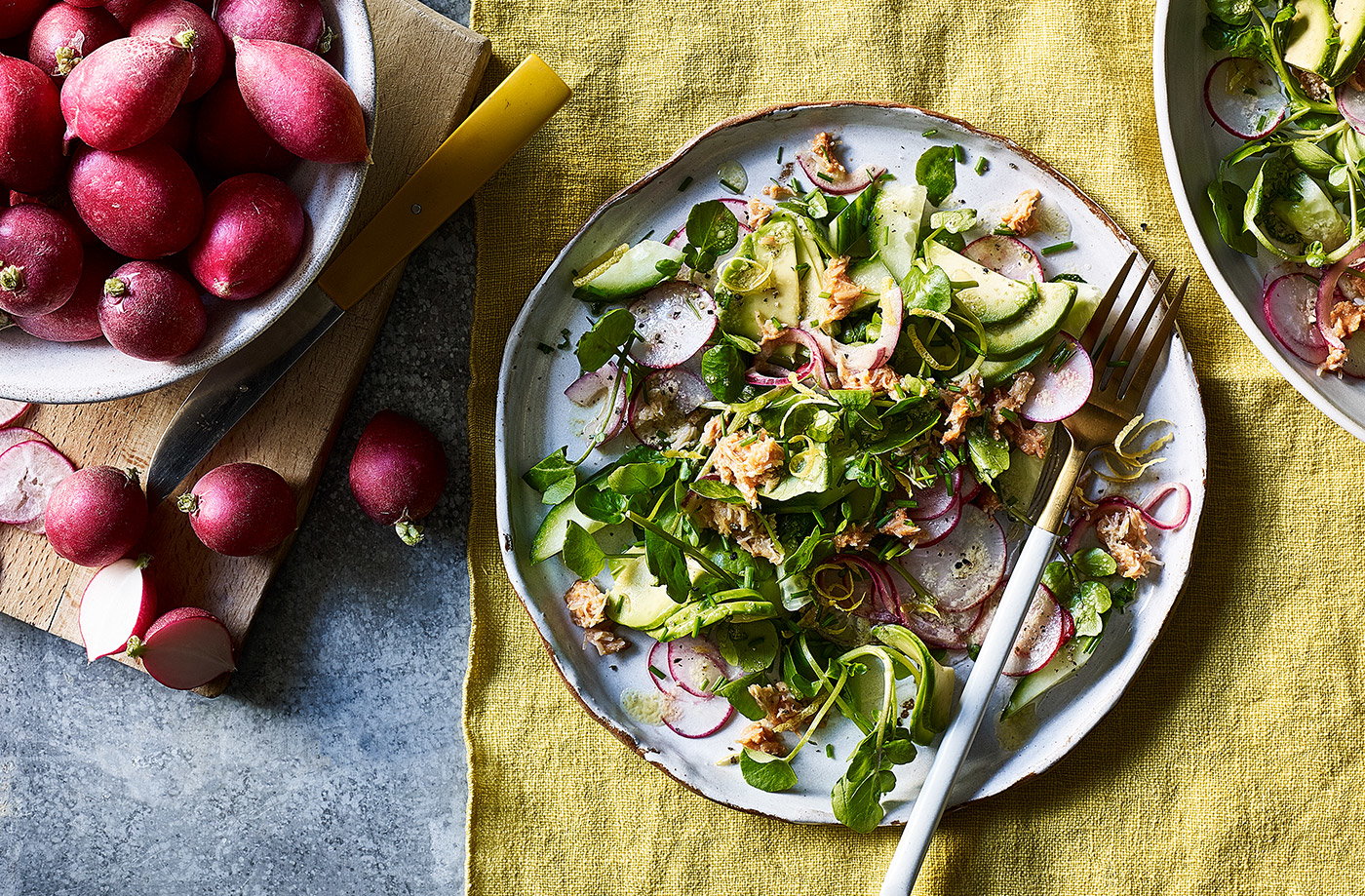 Radish and crab salad
