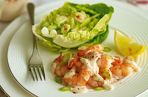 Image of "Prawn cocktail with smoky crème fraîche sauce"