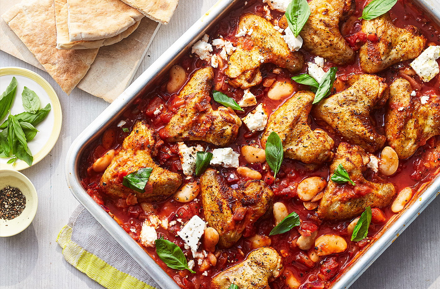 Chicken and butter bean traybake