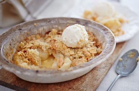 Image of "Pear and almond crumble"