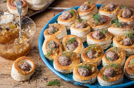 Image of "Colin McGurran's sausage and marmalade vol-au-vents"