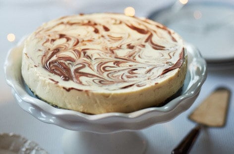 Image of "Passion fruit and chocolate cheesecake"