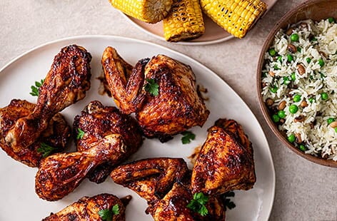 Image of "Jerk chicken with coconut rice"