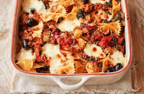 Image of "Greek lamb pasta melt"
