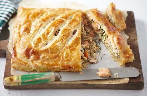 Image of "Coulibiac/Salmon and rice pie"