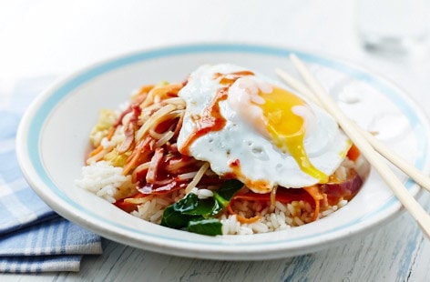 Image of "Leftover Korean rice bowl"