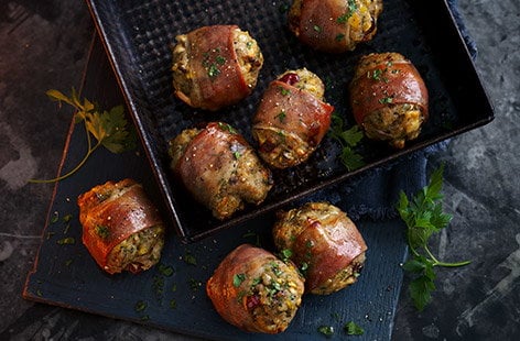 Image of "Jewelled stuffing parcels"