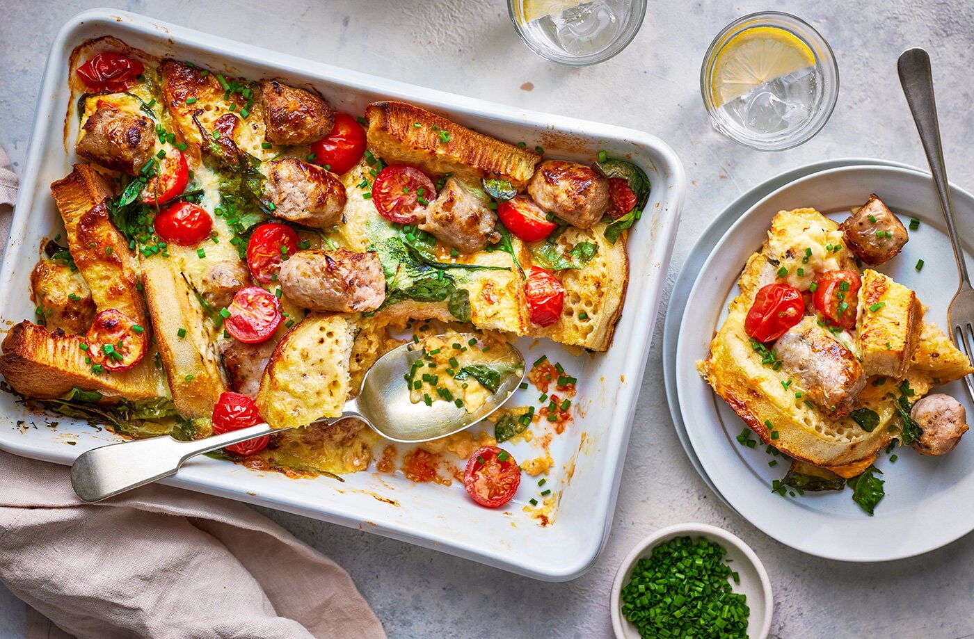 Breakfast crumpet bake