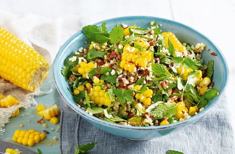 Image of "Sweetcorn and herb grain bowl"