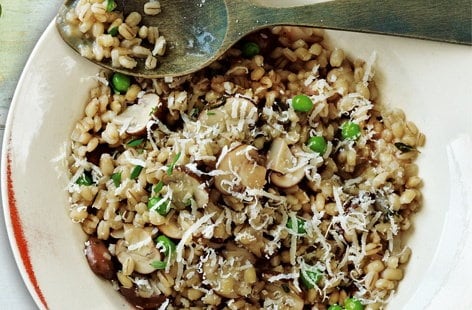 Image of "Risotto with mushrooms, peas and Marsala"