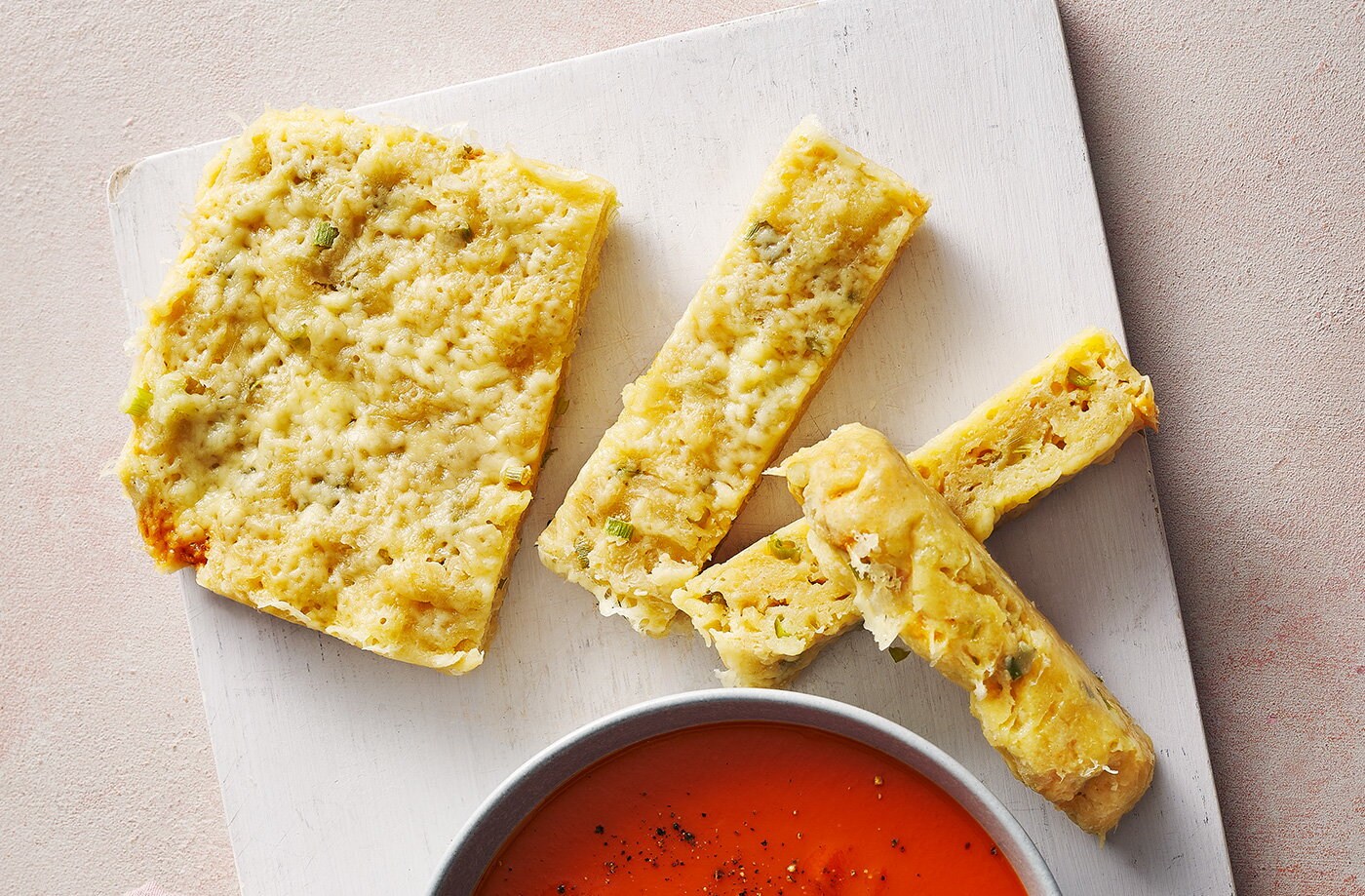 Cheese and onion microwave bread