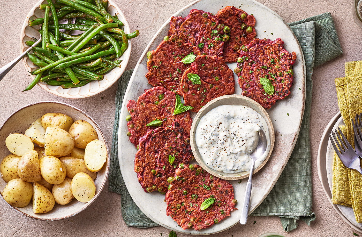 Beetroot fritters