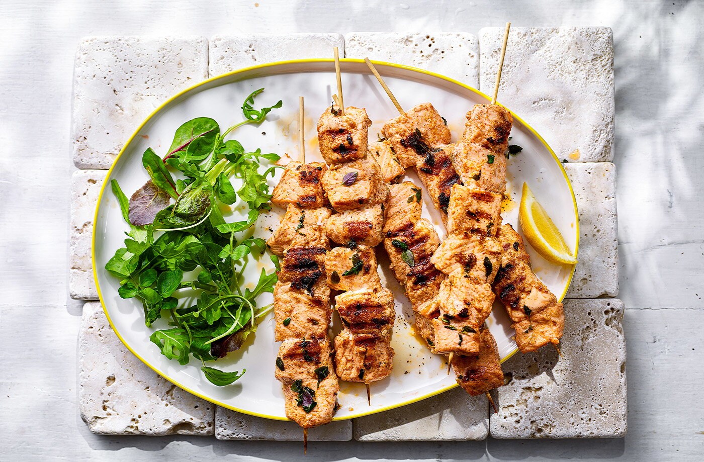 Salmon skewers